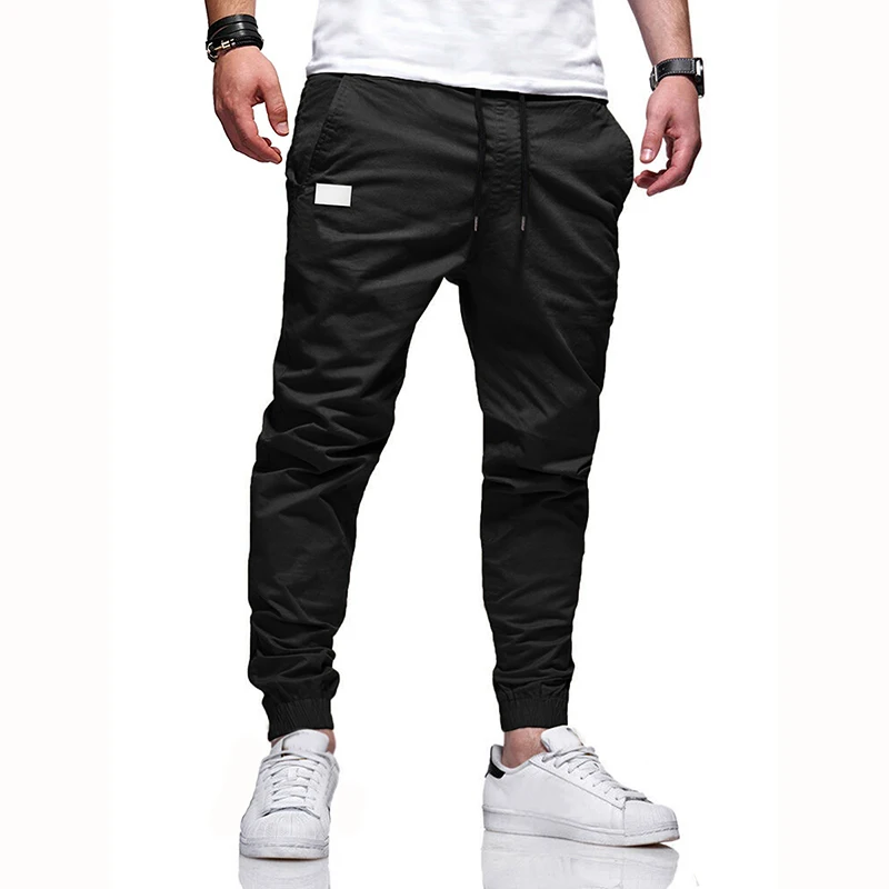 cargo pants with straps Men's Jogging Fitness Trousers Sweatpants Gym Sports Casual Pants Mens Fashion Sport Joggers Hip Hop Pants black cargo joggers