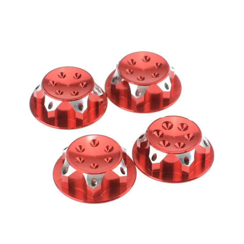 FFYY-4Pcs RC Buggy 1/8 Scale 17mm Dust Lock Nuts Adapter for RC Off-Road Truck Redcat LOSI Team-C Wheel and Rims Nut