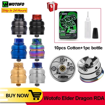 

Original Wotofo Elder Dragon RDA tank 22mm Rebuildable Dripping Atomizer Tank 510 Thread Postless E-cigarette For 510/Squonk Mod