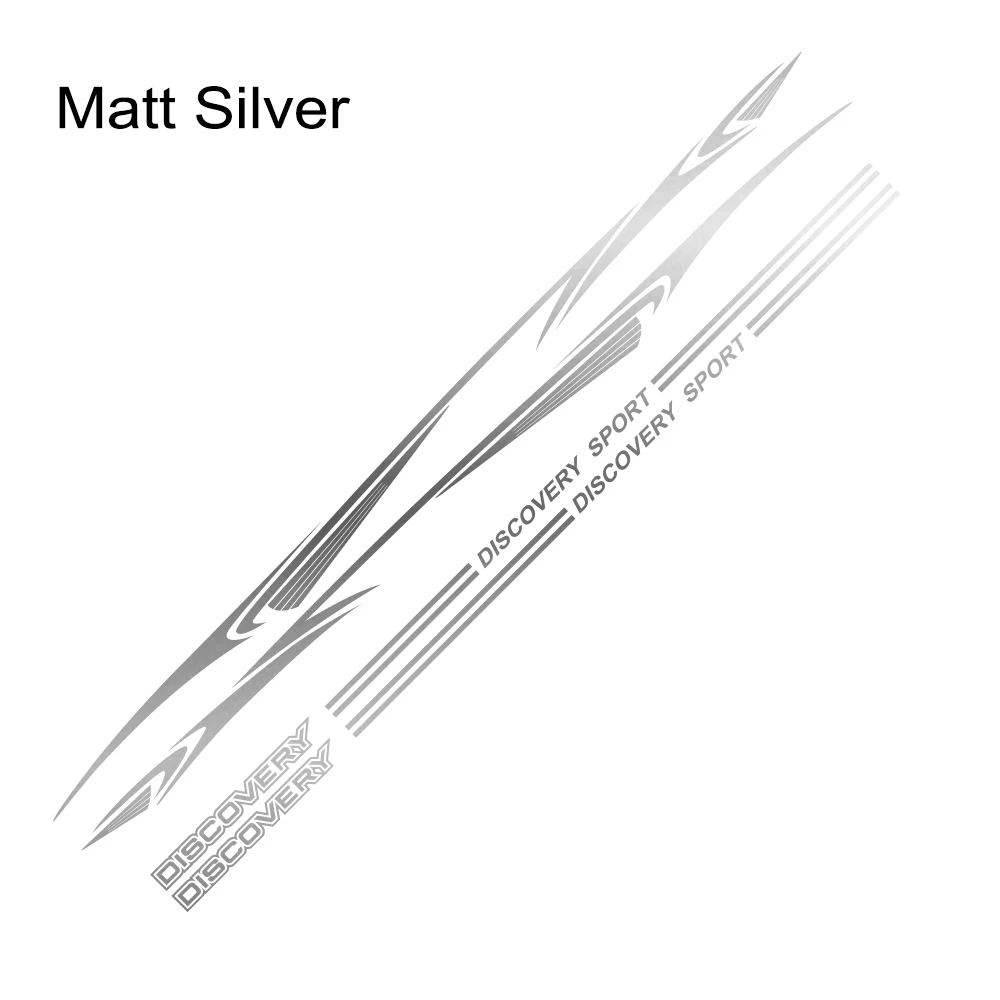 Matt Silver 1 компл. Автомобильная дверь боковая юбка виниловые ПВХ наклейки для Land Rover Discovery 3 4 2 украшение для автоматического кузова наклейки светоотражающие Аксессуары - Название цвета: Matt Silver