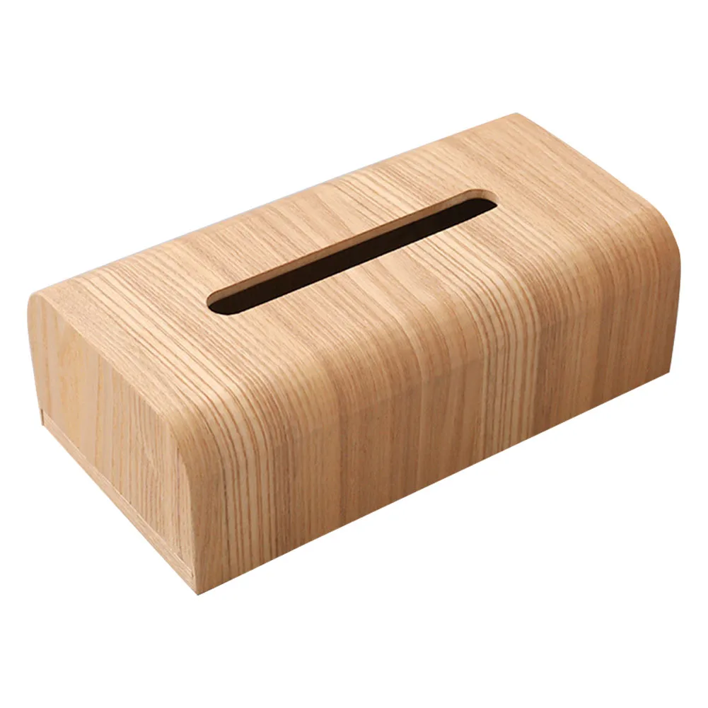 

Table Living Room Rectangle Tissue Box Napkin Holder Removable Storage Office Household Desktop Container Wooden Japanese Style