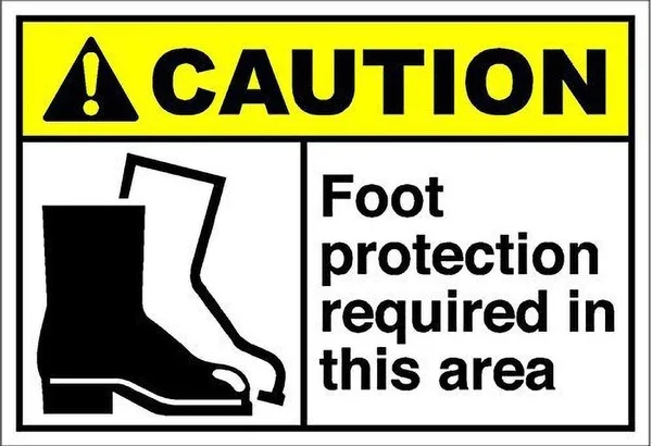 

Foot Protection Required in This Area Caution Tin Sign art wall decoration,vintage aluminum retro metal sign,