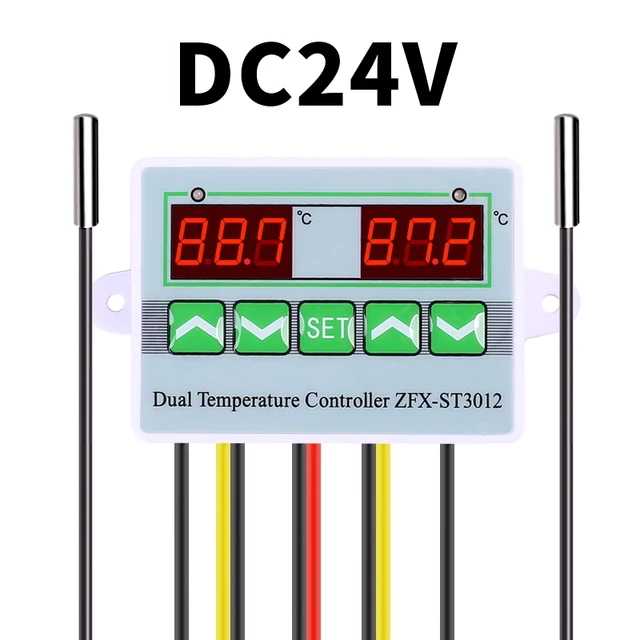 2X Dual Digital -3008 Temperature Controller Two Relay Output Thermostat Heater With Probe Temperature Controller B - View #5