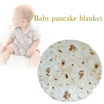 

Simulation tortilla round blanket home blanket children's blanket double thickening152cm / 122cm (59.84in / 48in)
