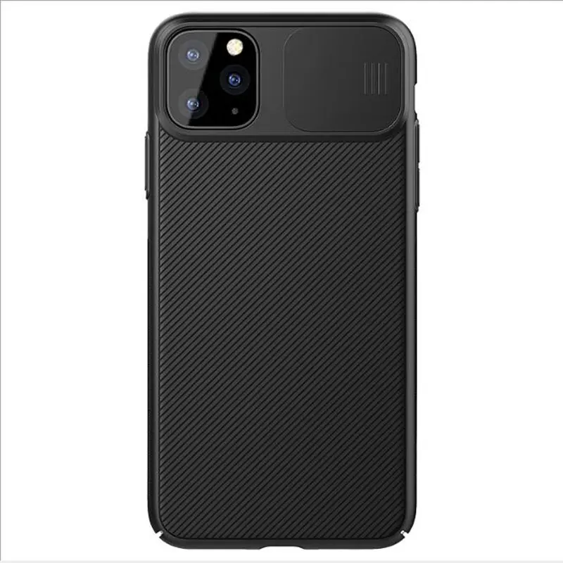 black Чехол для iphone 11 Pro Max слайд-камера защита для iphone 11 чехол задняя крышка для iphone 11 Pro Max iphone 11promax 11pro чехол - Цвет: black