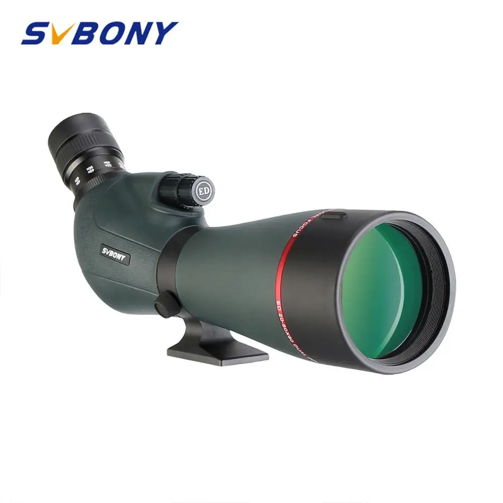 SVBONY SV406P 80ED Spotting Scope 20-60 Zoom Telescope FMC Lens coating Extra-Low Dispersion Glass Dual Focus for Hunting