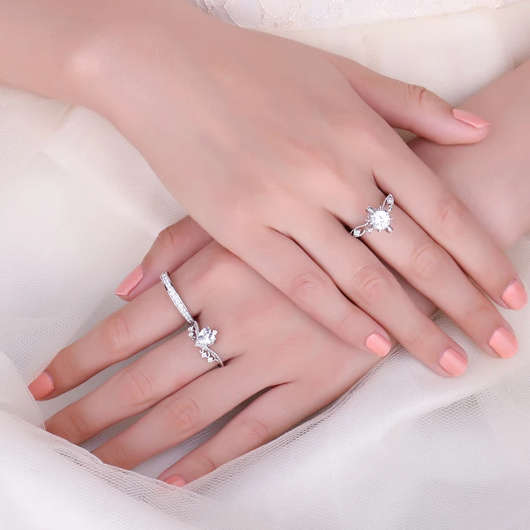Ювелирные изделия CZ Solitaire Обручальное кольцо 925 пробы серебряные кольца для женское кольцо на юбилей Свадебные Кольца из серебра 925 пробы, ювелирные изделия
