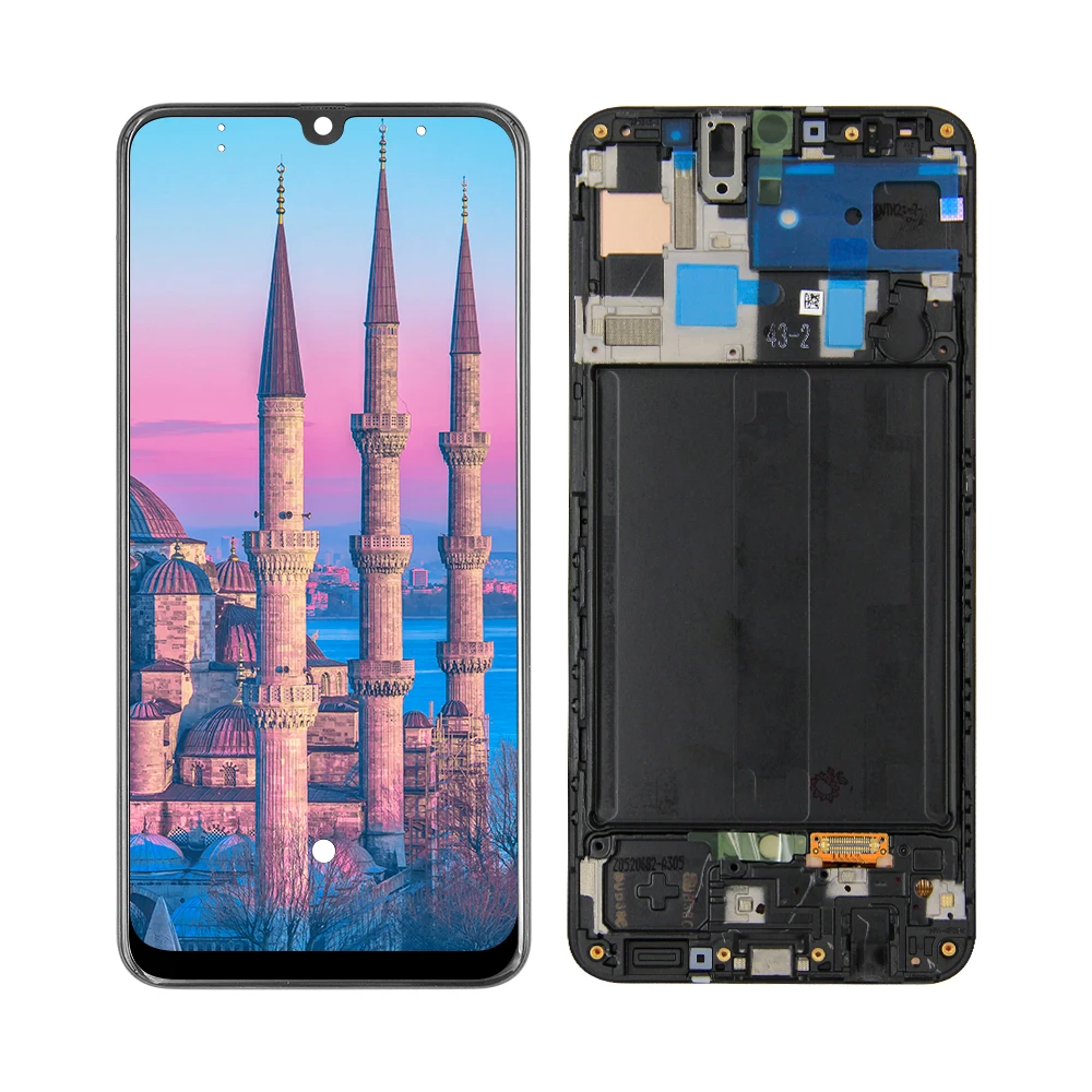 Качество AAA с рамкой для samsung Galaxy A50 A505 A505DS A505F A505FD A505A ЖК-дисплей кодирующий преобразователь сенсорного экрана в сборе+ Инструменты