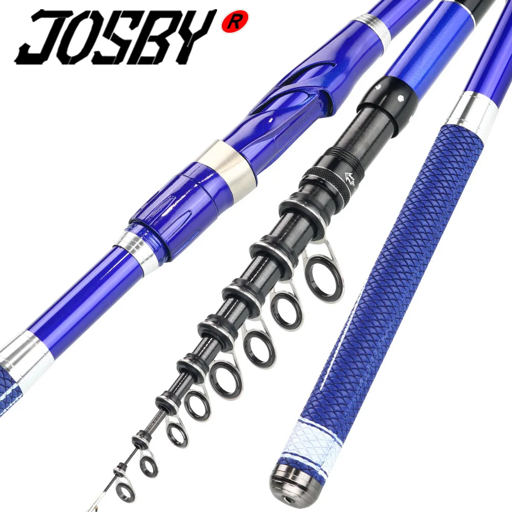 Телескопическая удочка JOSBY для спиннинга из углеродного волокна супержесткая