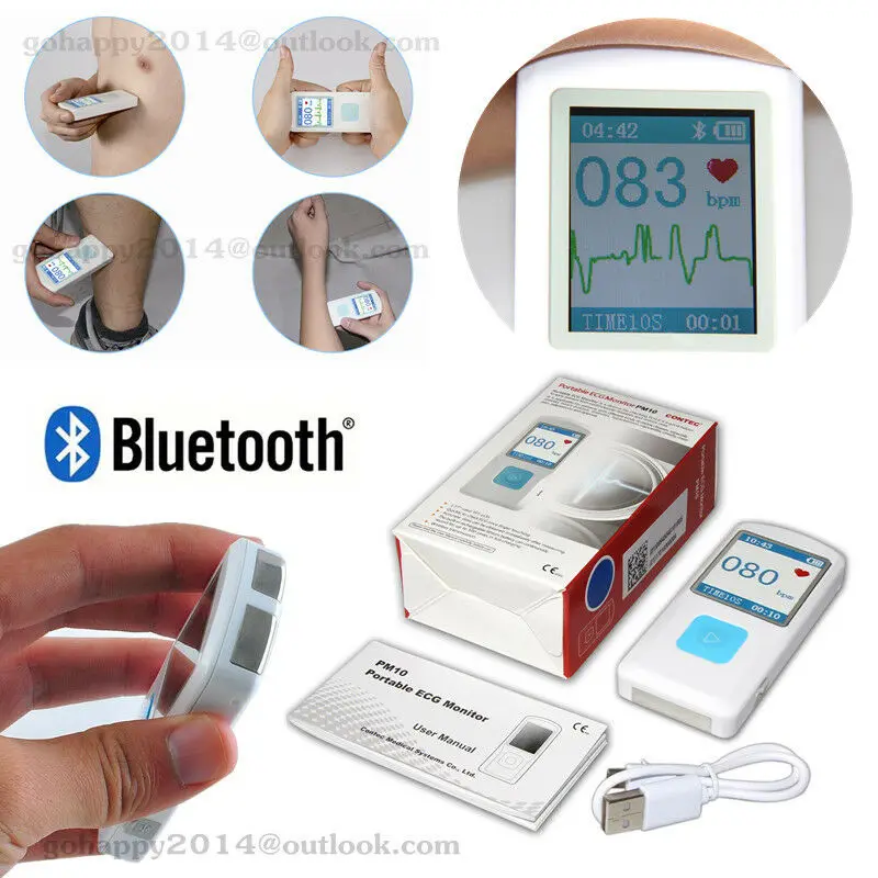 PM10 Bluetooth портативный 1 канал ЭКГ машина сердечного ритма+ USB