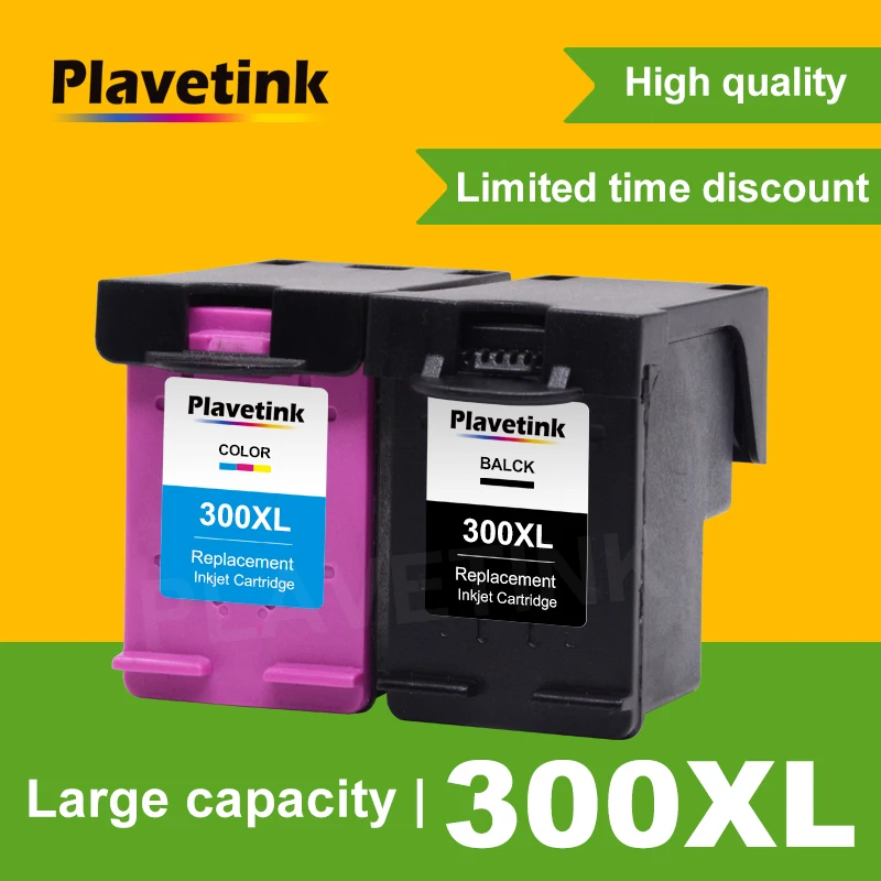 Plavetink Cartuccia Di Inchiostro 300 Xl Per La Stampante Hp Deskjet D2660 D5560 F2480 F4280 F4580 Envy 110 114 120 Photosmart C4600 C4680 C470