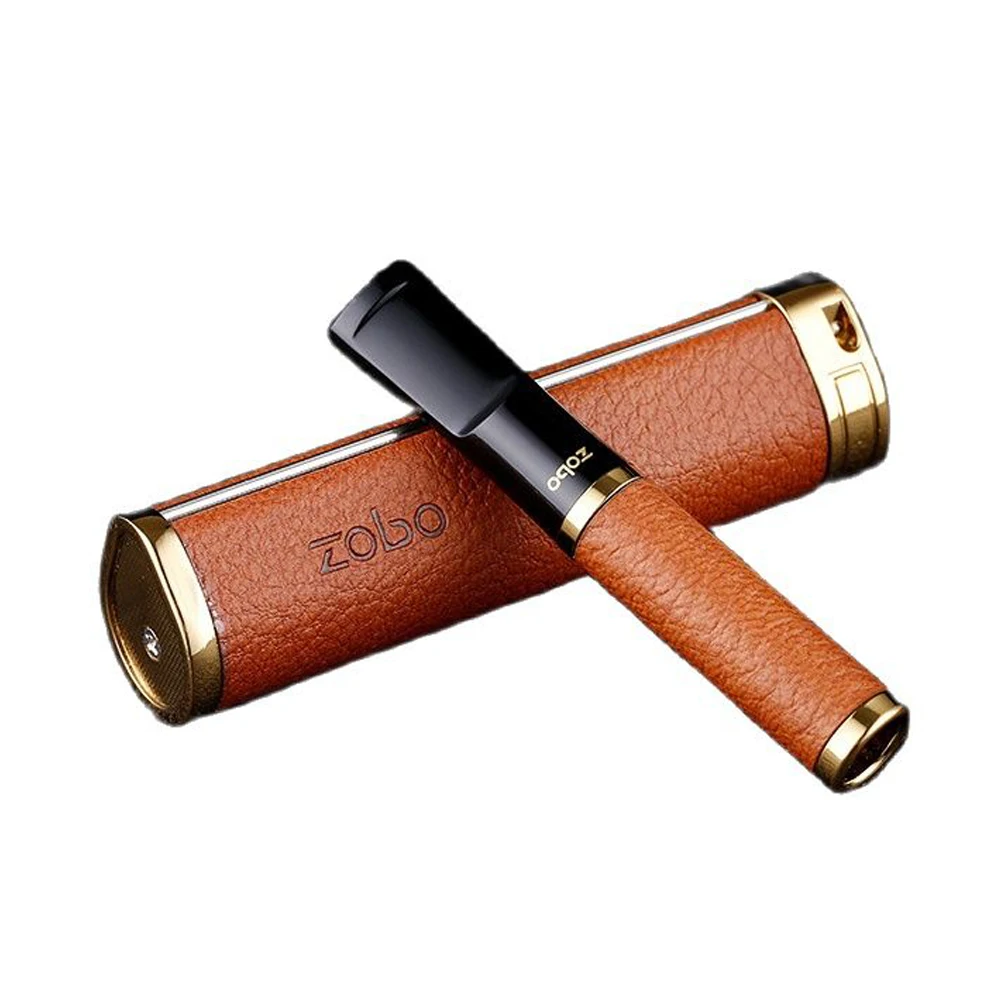 8mm/5mm Cigarette ZOBO Leather Metal Holder Filter Set Brown Lung Mouthpiece | Дом и сад