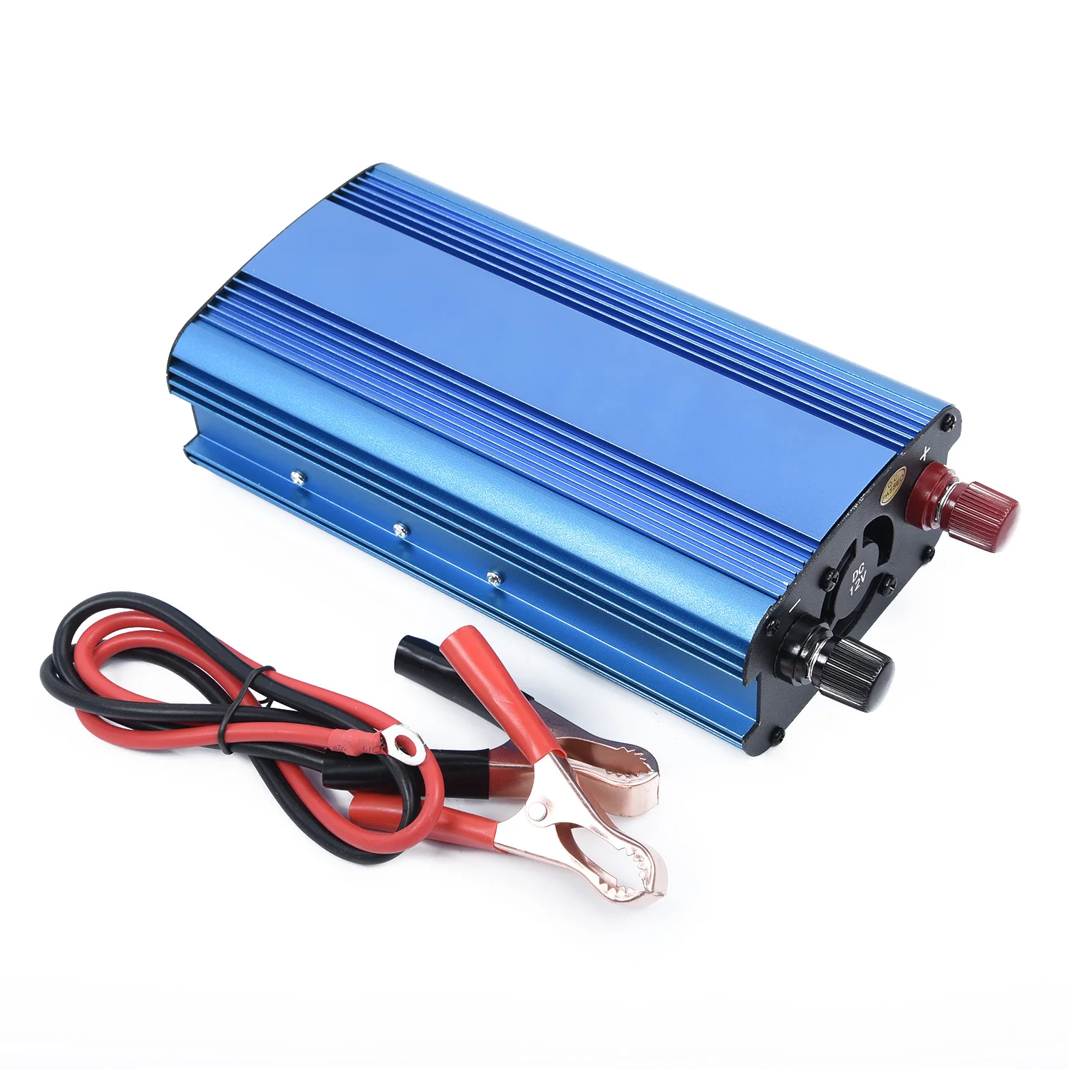 Blue Aluminum Alloy 12V 24V To DC 220V AC inverter 4000W Modified Sine Wave with cooling 4