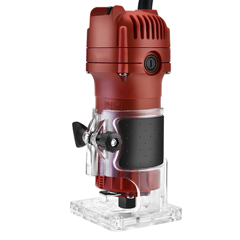 

600W Electric Laminate Edge Trimmer 6.35mm Collet Router Wood Milling Machine Woodworking Carving Electric Hand Trimmer Router