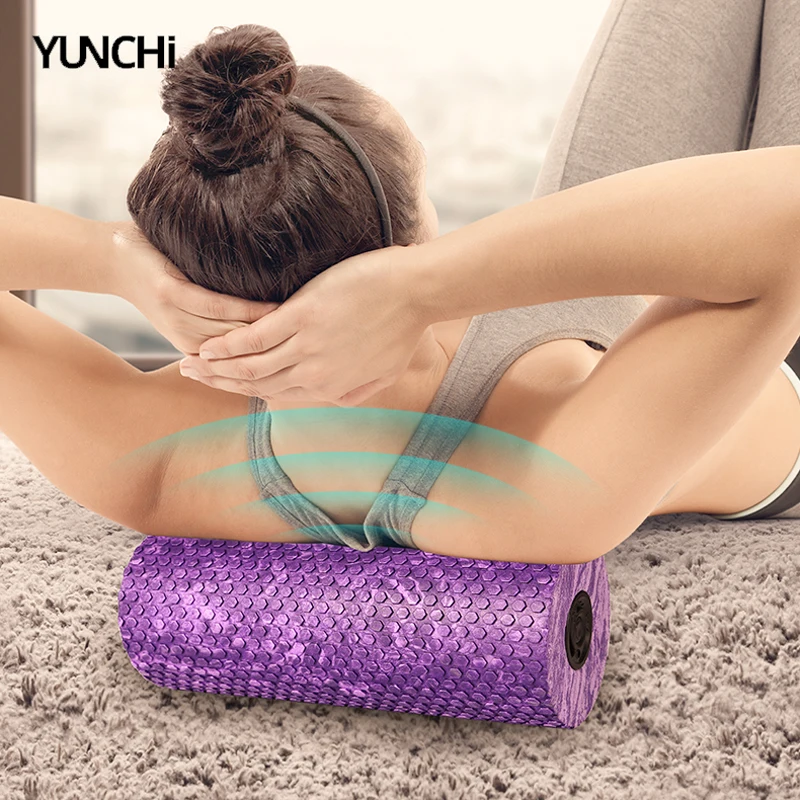 Electric Foam Roller Massager Yoga Blocks Pilates Fitness Roller Muscle Tissue Physiotherapy Trigger Point Massager Gym Training