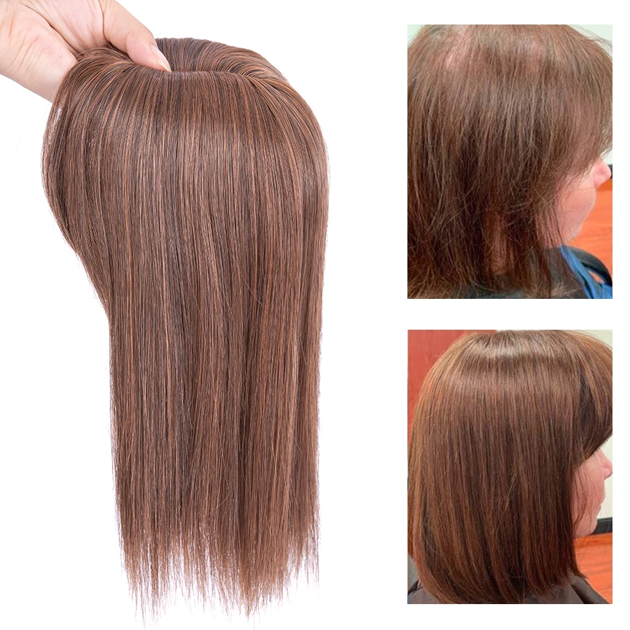 Leeons Breathable Hair Pieces 3 Clip In One Hair Pieces With Natural Hair Bangs Clip In Hair Extensions For Women Hair Clip In