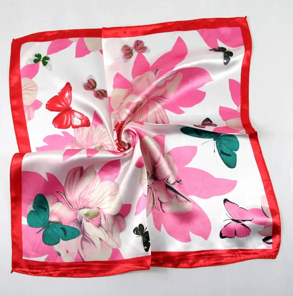 Модный прямоугольный шарф Мягкая повязка для волос аксессуары декоративный многофункциональный женский платок шейный Шелковый сатиновый шарф - Цвет: 1