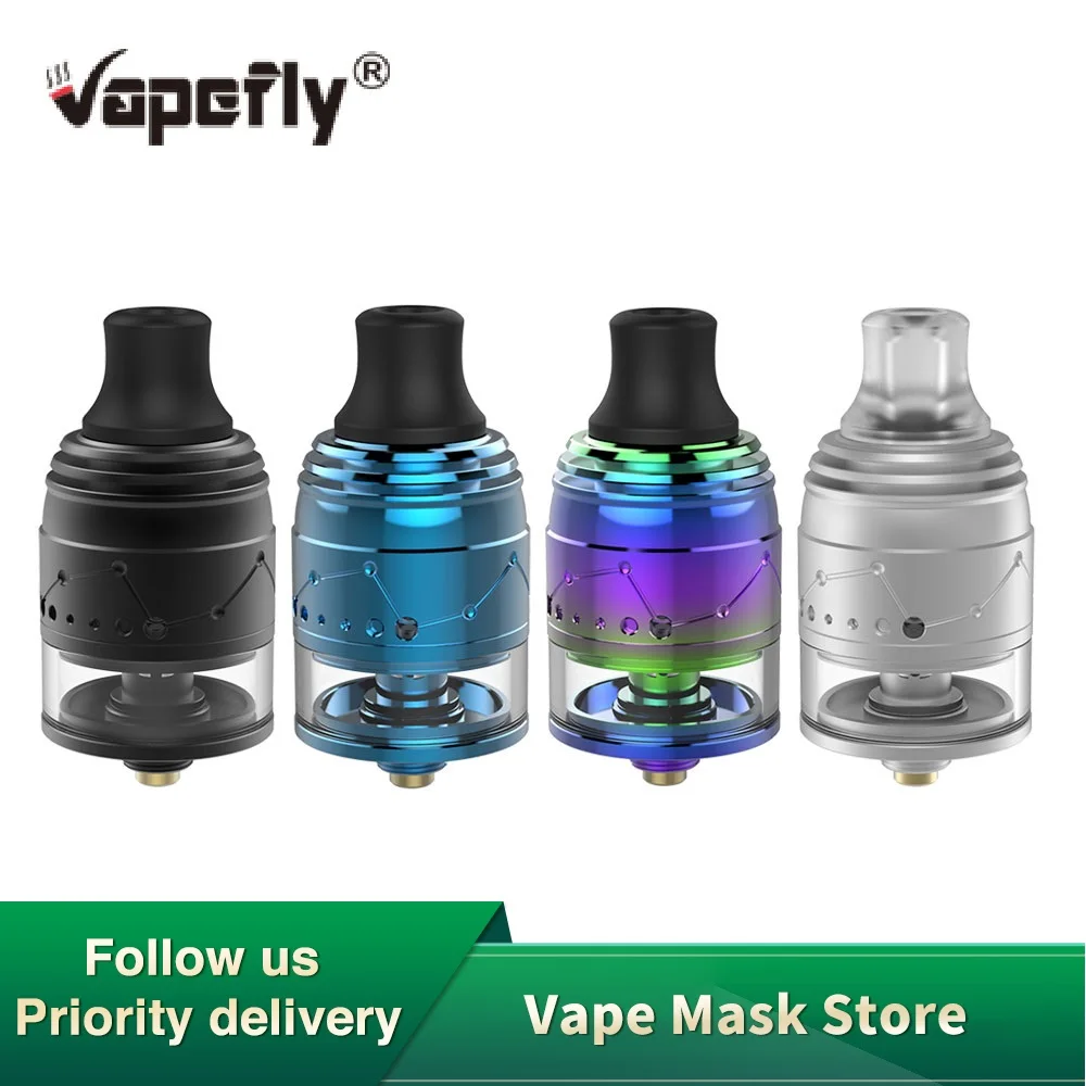 Original Vapefly Galaxies MTL RDTA 22.2mm Diameter with 2ml Tank Capacity &amp Gold-plated BF Pin VS RDA/RTA | Электроника