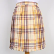 Летняя женская японская школьная юбка JK, Студенческая юбка с высокой талией, Студенческая Тонкая Клетчатая плиссированная юбка для школьной формы