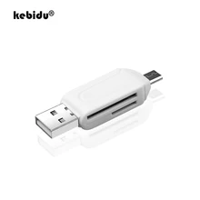Kebidu USB OTG кардридер 2 в 1 Универсальный Micro USB OTG TF/SD кардридер для телефона удлинитель-переходник Micro USB OTG адаптер