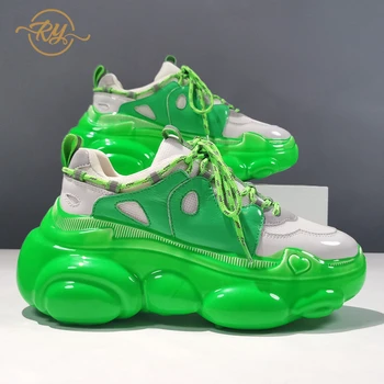 

RY-RELAA sneakers women Genuine Leather platform sneakers 2020 fashion summer new off white shoes ins luxury womens shoes tide