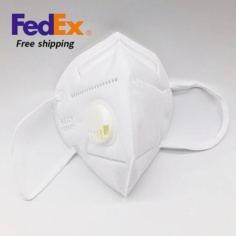 

FedEx freeshiping N95 mask with breathing valve kn95 mouth face masks anti virus mascarilla masker as ffp2 protectiven95 mask