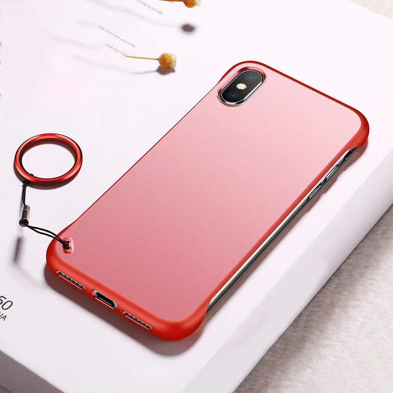 Серый Чехол для мобильного телефона без оправы без рамки для iPhone 6 6S 7 8 Plus X Xs Max Xr EM88 - Цвет: Серый
