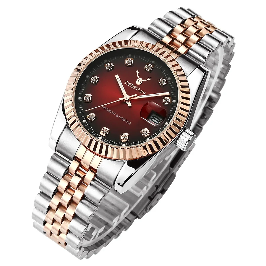 Швейцарские oyster perpetual Rolexable datejust MIYOTA Кварцевые мужские и женские настольные классические часы из нержавеющей стали reloj mujer - Цвет: ROL DJ05