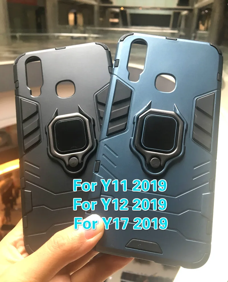 ДЛЯ VIVO Y11 Y12 Y15 Y17 чехол с кольцом-держателем Броня бампер задняя крышка для VIVO U10 U3X чехол для телефона кольцо на палец Fundas