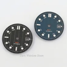 31 мм, часы с циферблатом, белый, черный, синий циферблат подходит ETA 2836/2824 DG2813/3804 Miyota 8215 821A механизм