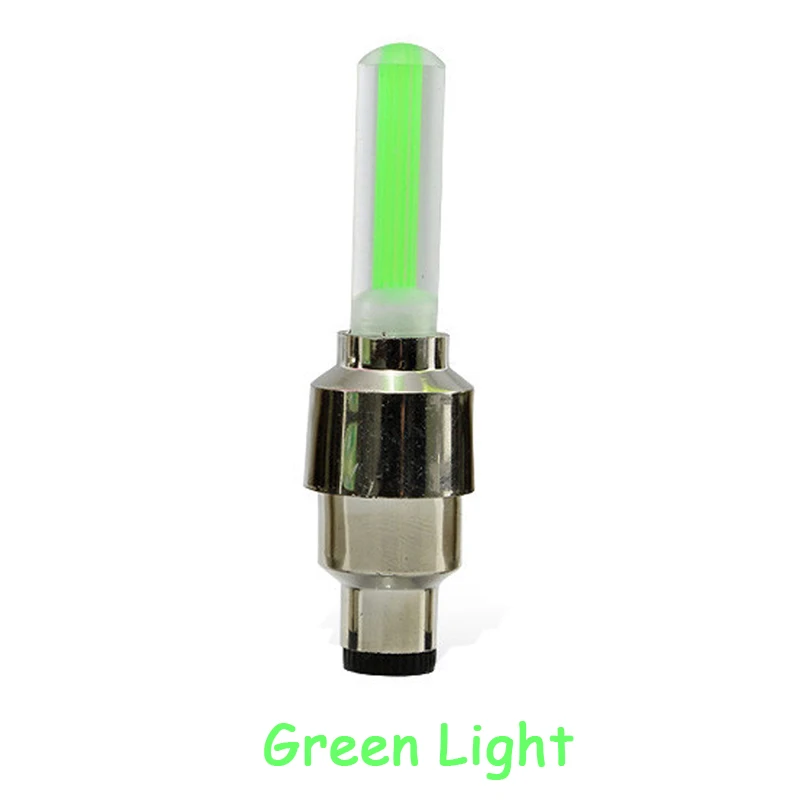 A - Green Light Светильник для велосипедного клапана со спицами на колесиках светодиодный светильник с батареями для шин колпачки для велосипедного фонаря аксессуары для горного велосипеда - Цвет: A - Green Light