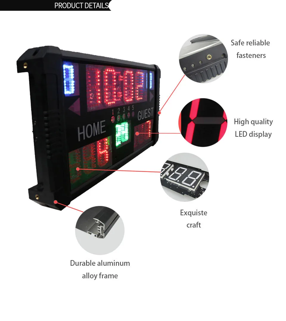Высокая яркость GANXIN баскетбольное соревнование табло цифровое светодиодное электронное табло для спортивного продвижения