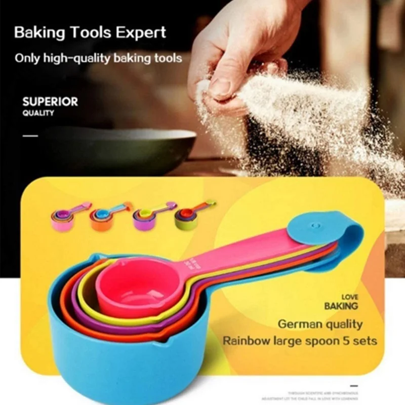 5 PCS Measuring Spoons Bakery Tools Set Baking Utensil Set Kit Measuring Tools Tablespoon Cooking Tools Kitchen Accessories