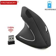 Вертикальная беспроводная мышь перезаряжаемая оптическая компьютерная игровая мышь геймер левая рука эргономичная мышь 2,4G 1600 dpi USB для портативных ПК