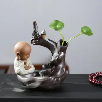 

The Little Monk Censer Creative Home Decor Small Buddha Incense Holder Backflow Incense Burner Use In Home Office Teahouse