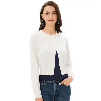 

Grace Karin New Cropped Cardigan Women Button Female Sweater Black Short Sweater O Neck Single Breasted Sweater Knitted Cardigan