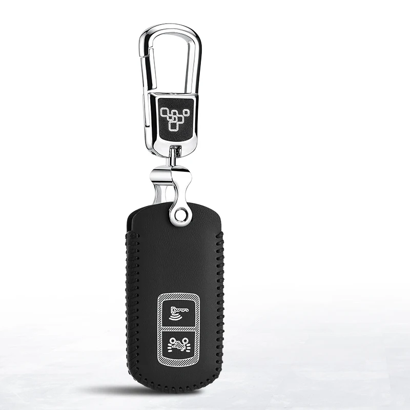 black 1 Luckeasy кожаный чехол для ключей для honda click moto car moto bike Car key bag/Чехол-кошелек с держателем key2y - Название цвета: black 1