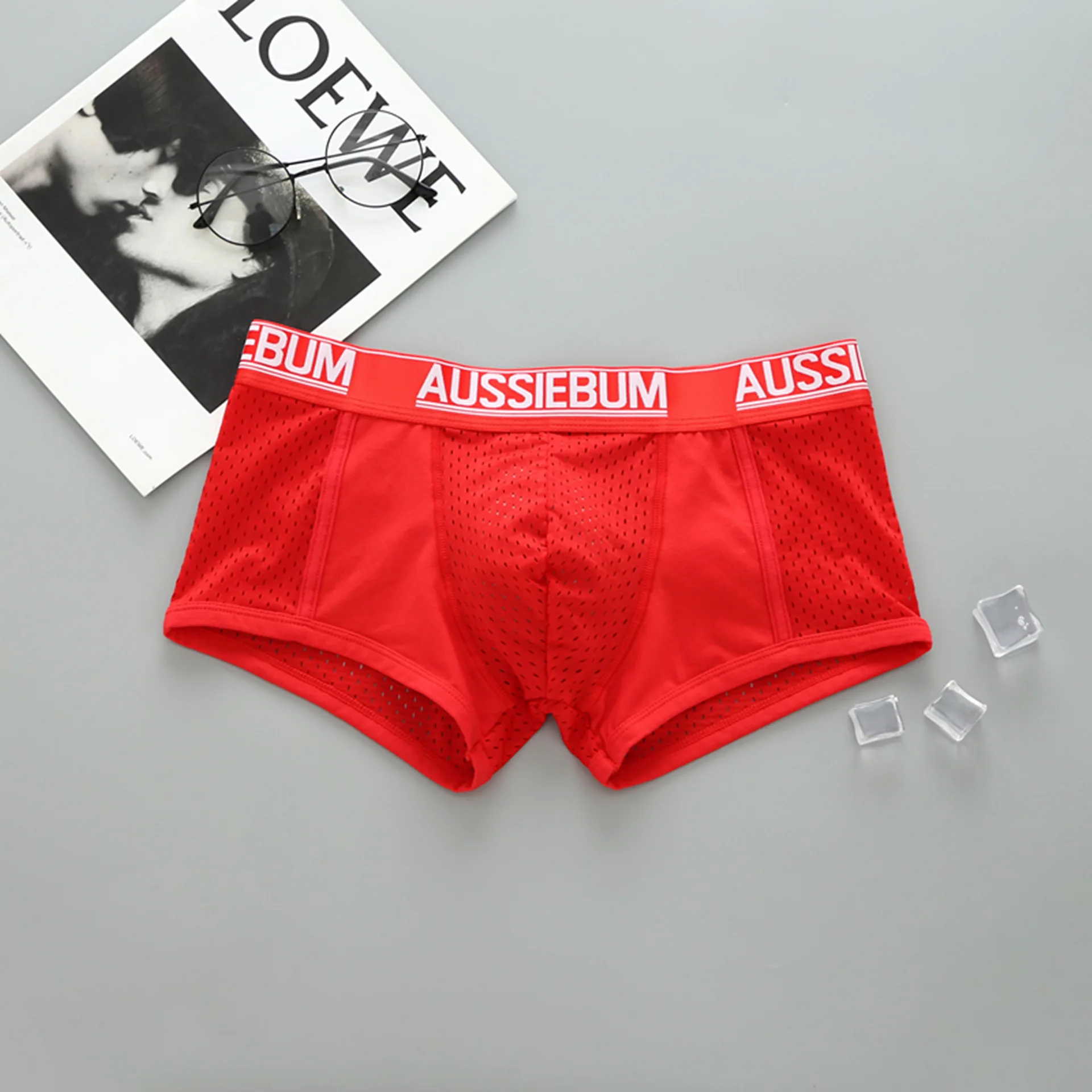 AUSSIEBUM Men's Underwear Personality Sexy Low Waist Breathable