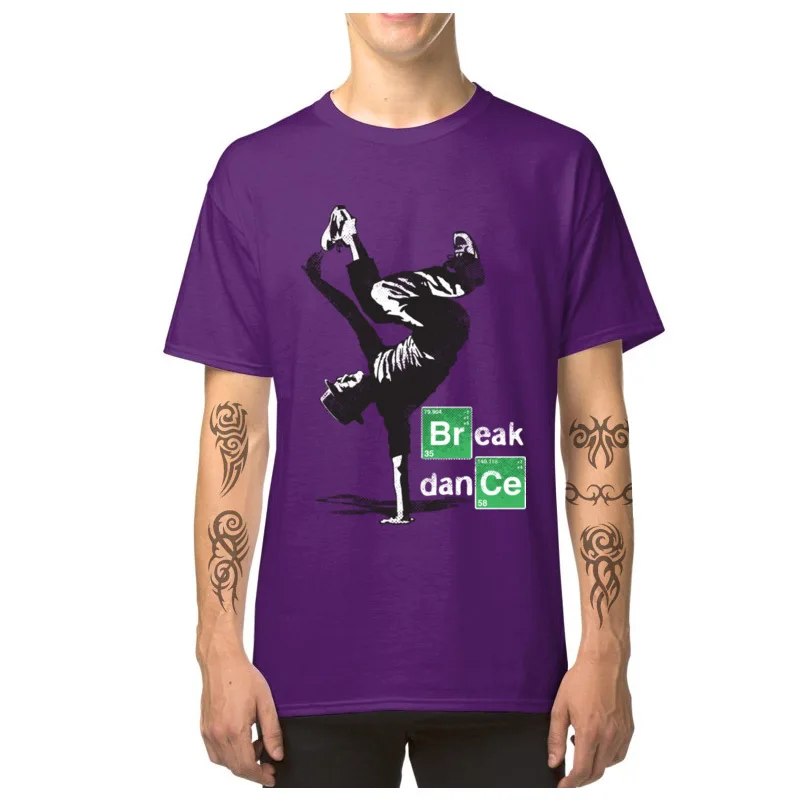 Break_dance_1640 All Cotton T-Shirt for Men Short Sleeve Tops Shirt Prevalent Summer/Autumn O Neck Tops T Shirt Casual Break_dance_1640 purple
