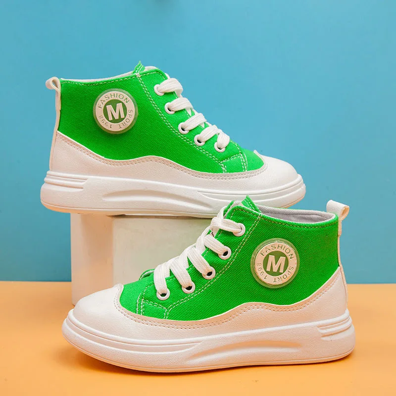 Children's Shoes Spring Autumn Kids Canvas Shoes Girls Boys Canvas Shoes High-Quality Anti-Slip Comfortable Soft Shoe - Цвет: photo color