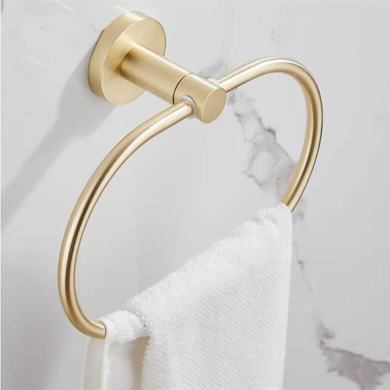 Bathroom Accessories Set Brushed Gold Bathroom Shelf,Towel Rack,Towel Hanger Paper holder,Toilet Brush Holder Bath Hardware Set