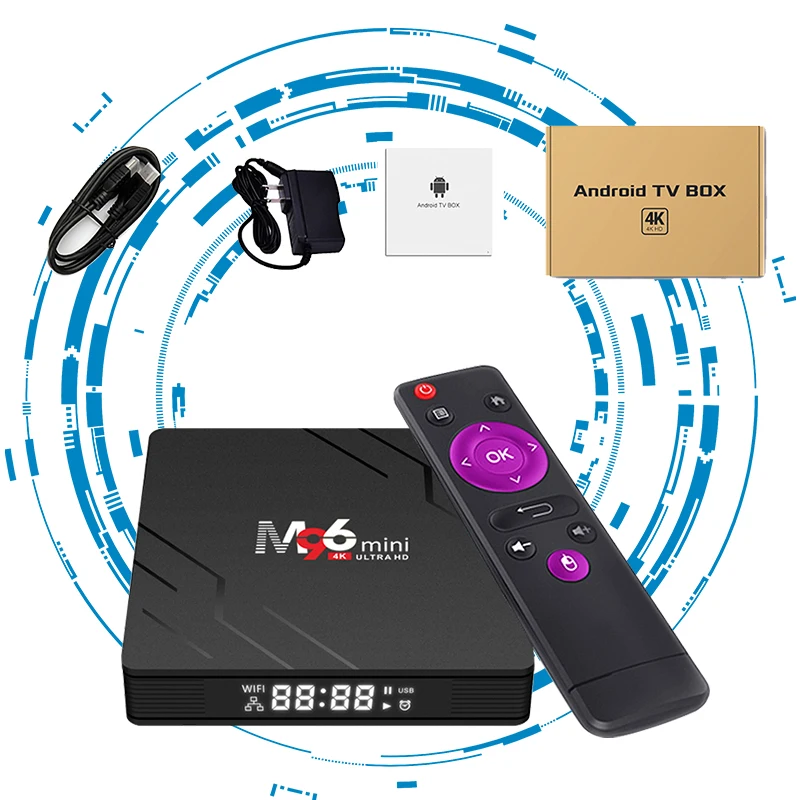 Android 13 Smart TV Box M96-Mini  4GB RAM AND 32GB STORAGE, TV