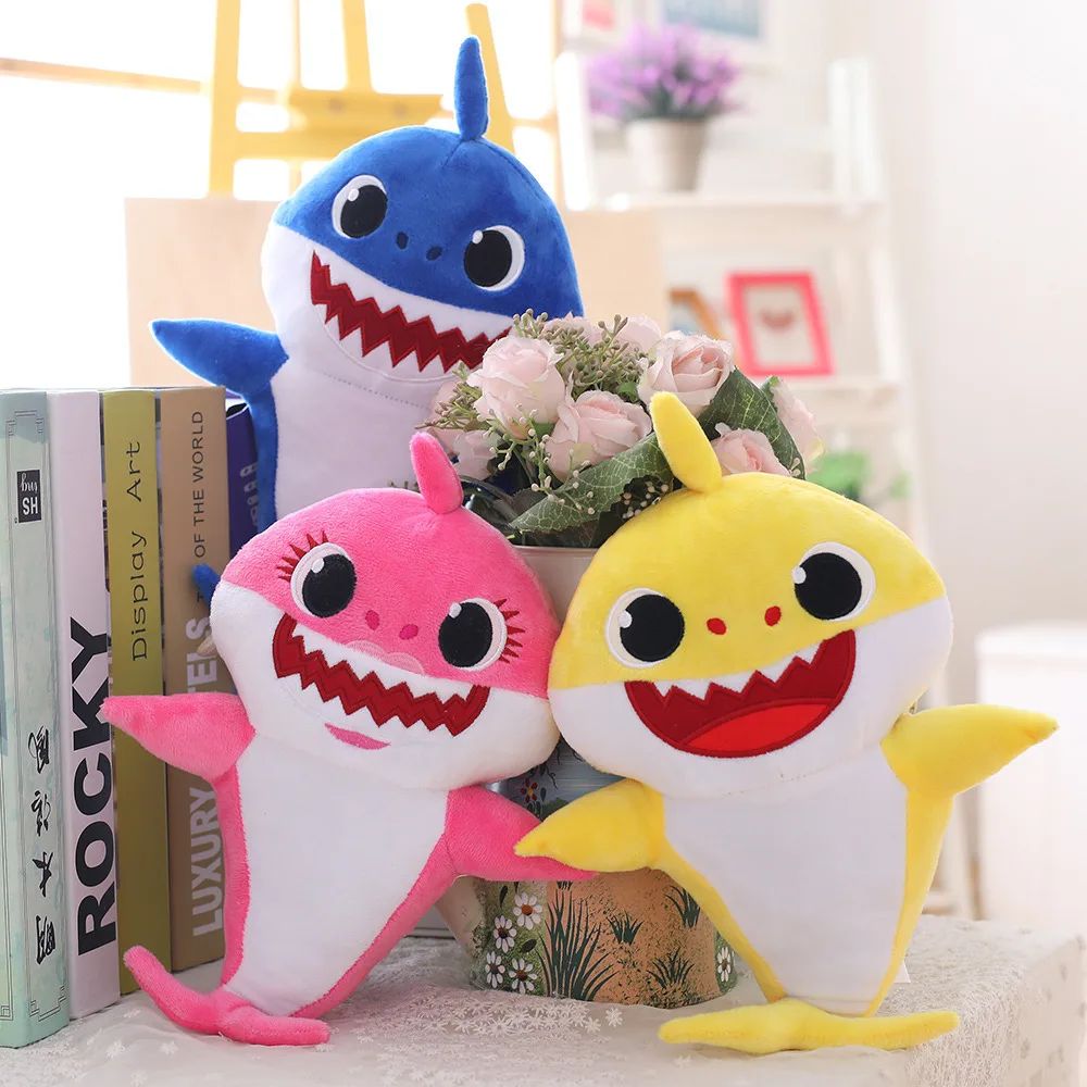 

A Shark Doll Shining Singing Plush Toys Catch le ba Machine Doll Children Doll Birthday Gift