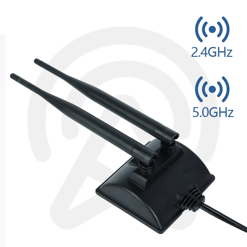 Dual WiFi Antenna RP-SMA Male 2.4GHz 5.8GHz Dual Band Antenna Magnetic Base for Wireless Router PCI-E WiFi Network Card WLAN AP best antenna for rak miner v2