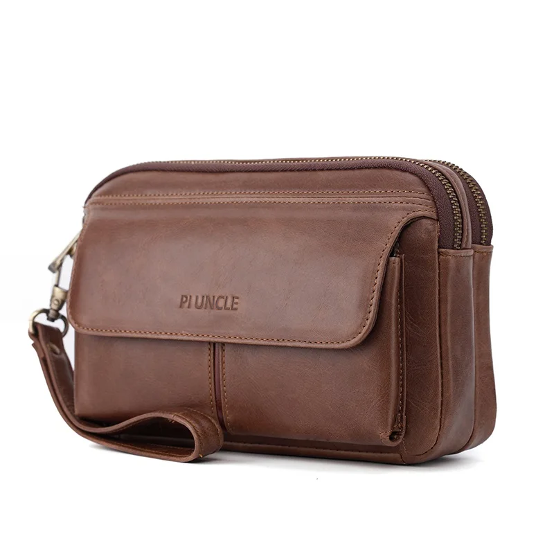 

Genuine Leather Wallets Handbags Purse Phone Bag Clutch Card Holder Multifunction Wallet Bag Pocket Zipper Coin Purse Key Wallet