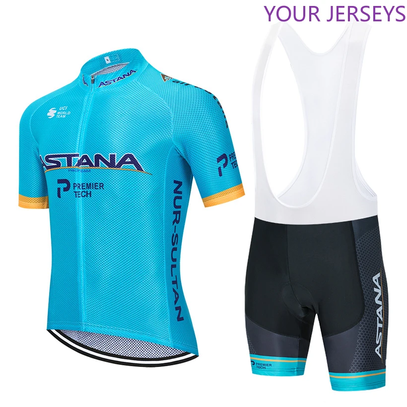 

New 2020 TEAM ASTANA cycling jersey 20D bike pants set mtb Ropa mens summer quick dry pro BICYCLING shirts Maillot Culotte wear