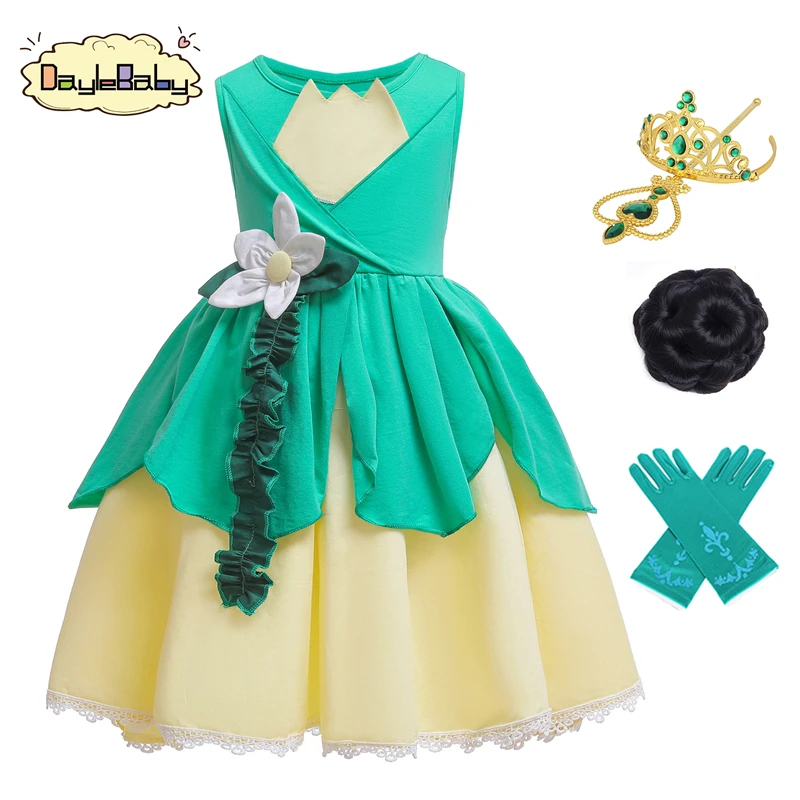 DAYLEBABY ropa disne niña Tiana костюм принцессы Twirl вечернее платье и женское на день рождения