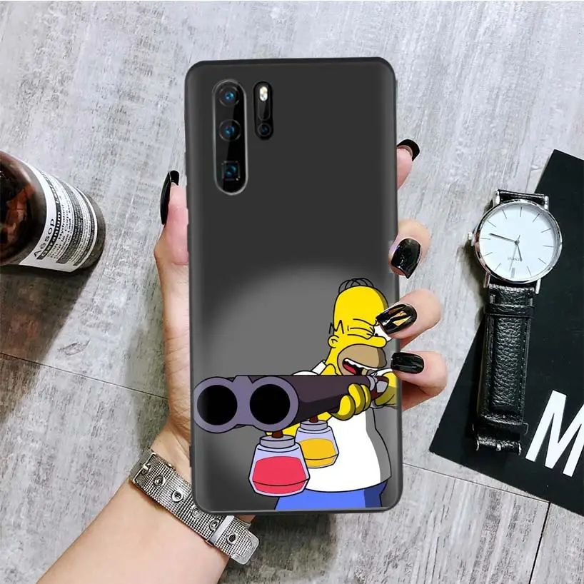 Забавный Homer J. Simpson черный чехол для телефона huawei mate 30 20 10 P30 P20 P10 Pro Lite P Smart Z роскошный Coque Shell - Цвет: BA131-9