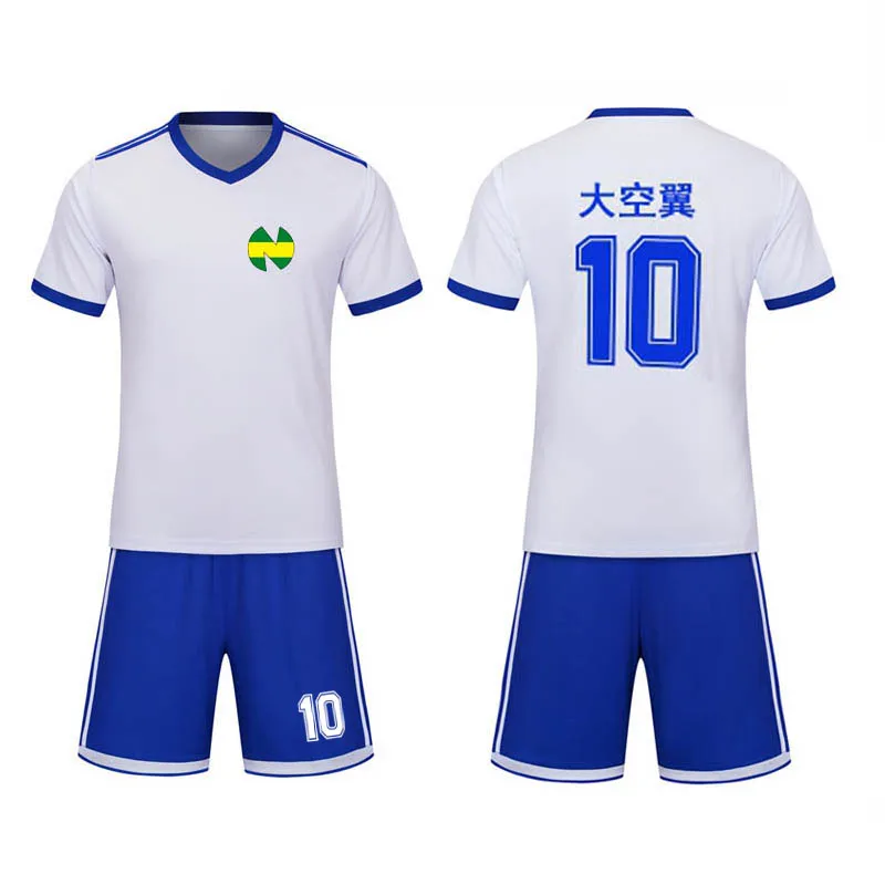 4 Пижама с героем аниме капитаном Tsubasa Косплэй костюм № 10 озоре Tsubasa Футбол трикотажный топ+ шорты, костюм из рубашки с коротким рукавом Хэллоуин для детей и взрослых - Цвет: 4