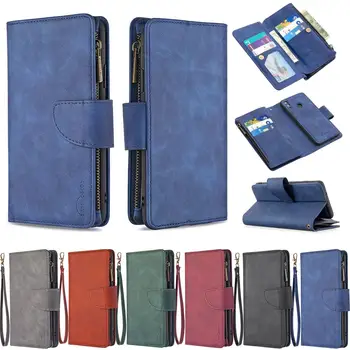 

For Samsung Galaxy A91 A81 A71 A51 A41 A31 A21 A11 A01 M11 Luxury Magnetic Flip Wallet Leather Cover Detachable Skin Zipper Bag